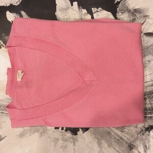 J. Crew Pink V-Neck Women's Sweater
